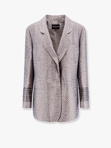 Silk blend lined blazer - GIORGIO ARMANI - gender_Woman