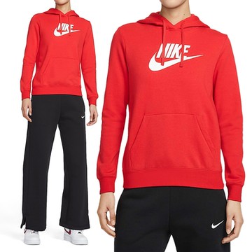 Nike As Nsw Club Flc Gx Std Po Hd 女款 紅色 帽T 運動 長袖 DQ5776-657