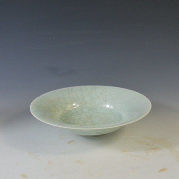 仿古瓷器復古北宋風格 湖田窯影青釉花口碟盤做舊開片古玩古董666