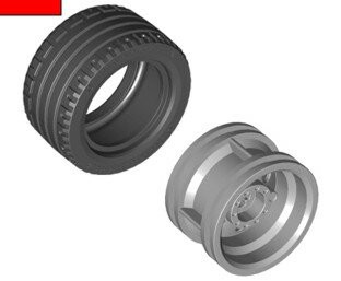 國產積木汽車配件科技 44309/56145 43.2x26mm輪胎