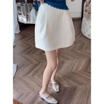 2026新款白色半身裙女夏季短裙花苞裙蓬蓬裙小個子a字裙顯瘦百搭