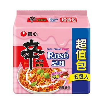 農心 辛拉麵超值包-韓式粉紅醬(135g*5入)