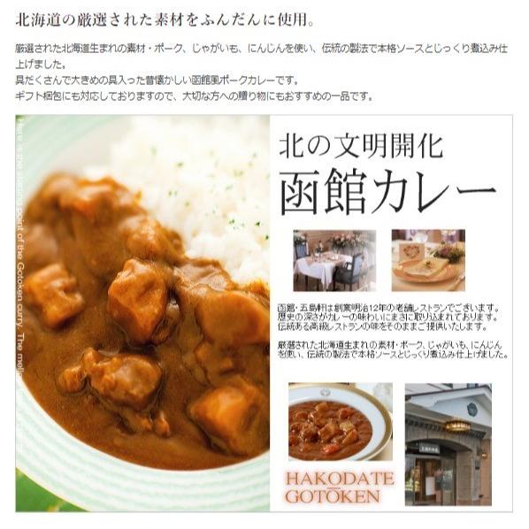 五島軒 函館カレー 甘口・中辛・辛口 3食セット 送料無料 ポークカレー 北海道 お土産