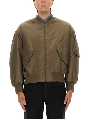 saint laurent water-repellent bomber jacket