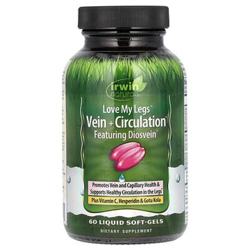 Irwin Naturals, Love My Legs，靜脈 + 迴圈，60 粒液體軟凝膠