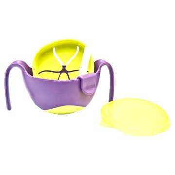 b.box 專利吸管 三合一防滑吸盤碗 PP+TPE材質  葡萄紫  1組