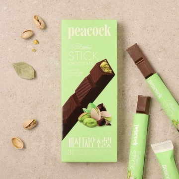 🇰🇷韓國PEACOCK開心果巧克力棒｜Pistachio Stick｜濃郁開心果 + 香醇巧克力｜40g × 3 入