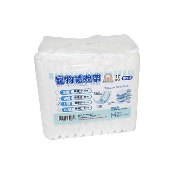 寵物夢工廠 寵物禮貌帶  L(腰圍38~51cm)  12片  1包