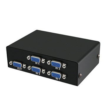 【易控王】四進一出 VGA SWITCH 免電源◎螢幕切換器◎4 PORT◎共享器◎支援寬螢幕 4進1出(40-051)