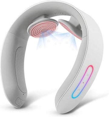 Tech Love 【日本代購】頸部按摩器 頸部放鬆 力量調節USB充電 - 灰色