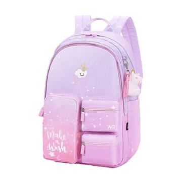 許願流星 超輕減壓護脊書包  粉紫漸層  1個  30 x 20 x 45cm