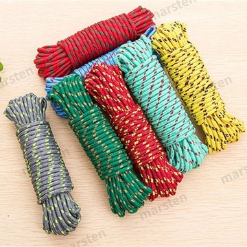 【臺灣有貨】晾衣繩 尼龍繩子 捆綁繩 曬被子 耐磨編織尼龍繩 晾衣打包繩 室外晾衣繩