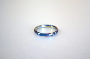 Titanium ring・鈦金屬戒指・maru 青・20 號