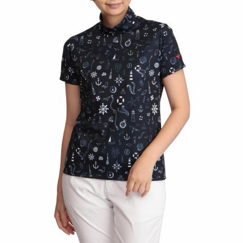 ミズノ Seaハイネックシャツ レディース 14 ディープネイビー L ゴルフ ウエア 半袖シャツ 52ma1211 通販 Lineポイント最大2 5 Get Lineショッピング