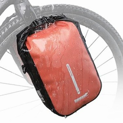 自転車 フォークバッグ ラック不要 ワンタッチ 完全防水 取付具付6Lペア