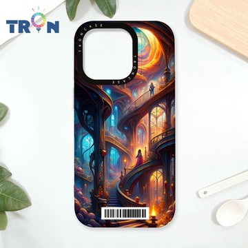 TRON iPhone 16 Pro 樓梯與少女 防摔太空載具殼 透白 軟硬 手機殼