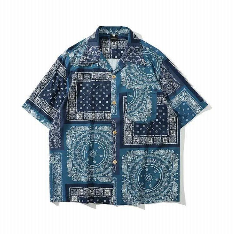 美品 NEIGHBORHOOD 半袖 オープンカラーシャツ バンダナ ペイズリー