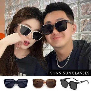 黑框灰片 【SUNS】韓流ins款墨鏡   個性潮流款太陽眼鏡  顯小臉  抗UV400