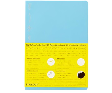 STALOGY 365 Days 筆記本方格  簡約設計  可當日記/行事曆  A6/B6/A5/B5 四種尺寸  藍色  1本