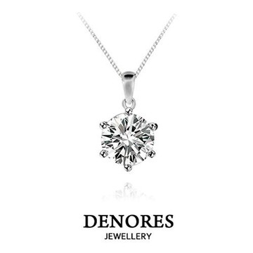 DENORES 超值0.30克拉 簡約款天然美鑽墜鍊(五選一)