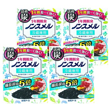 Hakugen Earth 白元 活性炭 冷藏室除臭劑  25g  4盒