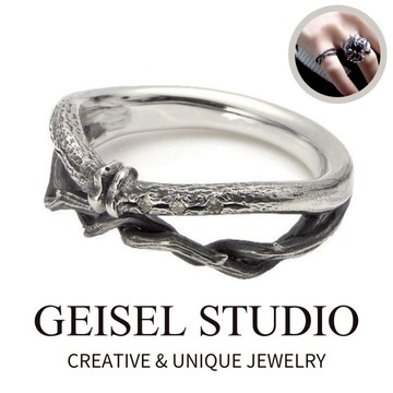 【GEISEL】 復古荆棘谷戒指 個性時尚風 開口造型戒 個性戒指 男生戒指(D-051)