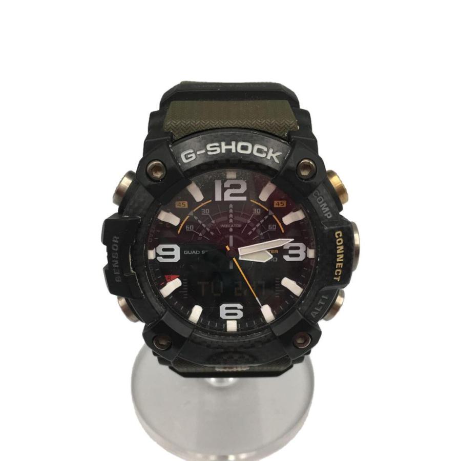 CASIO◇クォーツ腕時計・G-SHOCK/デジアナ/ラバー/BLK/KHK 通販 LINE