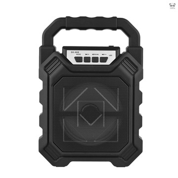 便攜式卡拉OK機SK-668 戶外廣場舞音箱 麥克風卡拉OK唱機手提低音炮 黑色