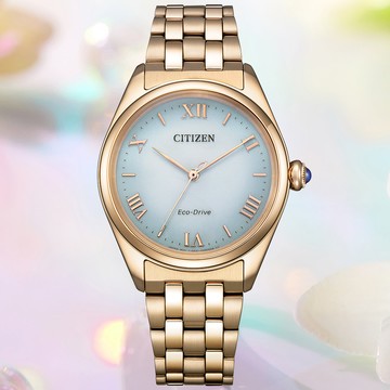 CITIZEN星辰 L系列 光動能 時尚經典腕錶 33mm / EM1143-81X