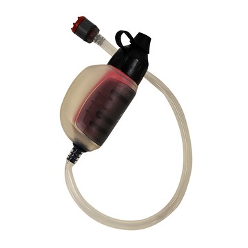 MSR TrailShot 個人手握濾水器 15.25 x 6.1cm 142g  黑色 + 紅色 + 透明色  1個