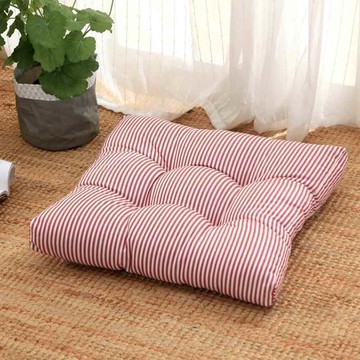 秋冬加厚日式文藝方格子坐墊學車墊高久坐座墊辦公室老板椅子墊子