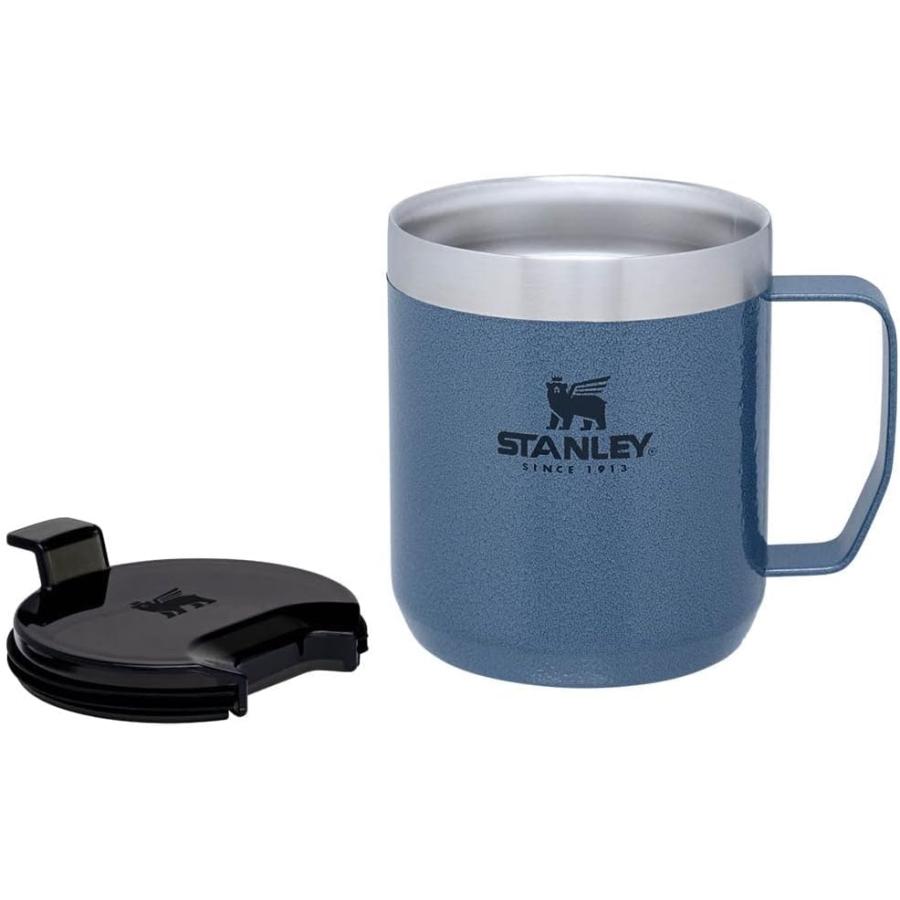 Stanley Stay Hot Camp Mug Durable 18 Stainless Steel Insulated Mug Splash-Free Tritan(TM) Drink-Thru Lid 12 OZ Hammertone Lake