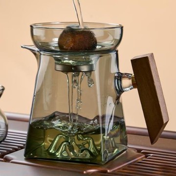 公道杯玻璃高檔加厚分茶器茶濾網一體茶海小青柑茶漏茶具套裝公杯