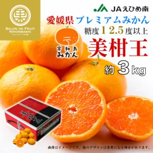 [予約 2023年 12月15日頃から発送] 美柑王 宇和島みかん SML 約3kg 愛媛県 うわじま 糖度12.5度 ミカン 上級品 冬ギフト お歳暮 御歳暮