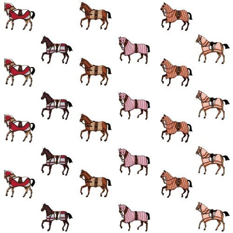 ポーセラーツ 転写紙 動物 馬柄 馬具 ファッショナブル HORSE MINI