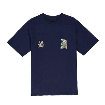 5th STREET｜男裝｜海攤麵包車印花短袖T恤｜丈青