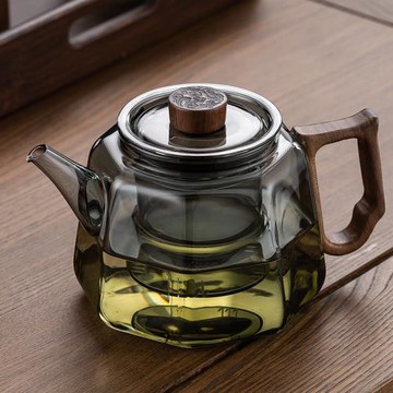 2024新款高硼硅玻璃茶壺加厚耐高溫茶水分離泡茶壺家用待客泡茶壺