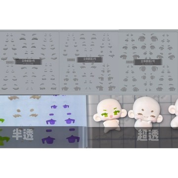 軟陶黏土硅膠模具 空白臉眼眶模具 睫毛模具 超輕粘土 石塑粘土 翻糖模具 黏土工具