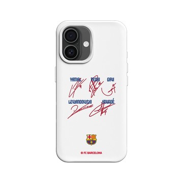 iPhone 16 SolidX 白 - FC Barcelona - Player's Signature Edition