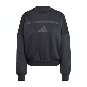 Adidas W Z.N.E. SWT JE7855 女 長袖 上衣 圓領 寬鬆 運動 訓練 休閒 舒適 黑