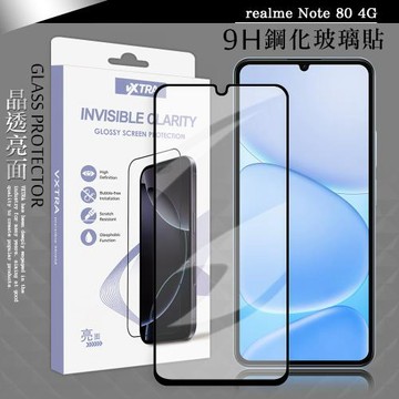 VXTRA 全膠貼合 realme Note 80 4G 滿版疏水疏油9H鋼化頂級玻璃貼 保護貼(黑)