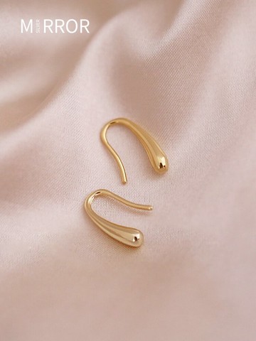 小麋人藝術設計感水滴耳飾耳釘女純銀耳環復古ins小眾設計網紅潮