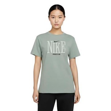 Nike 短袖上衣 女裝 純棉 印花 綠【運動世界】IR7889-006