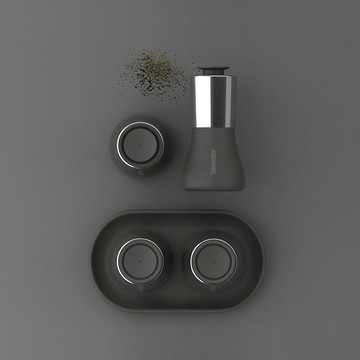 Bewater 自動吸力開關鹽、胡椒瓶-灰色