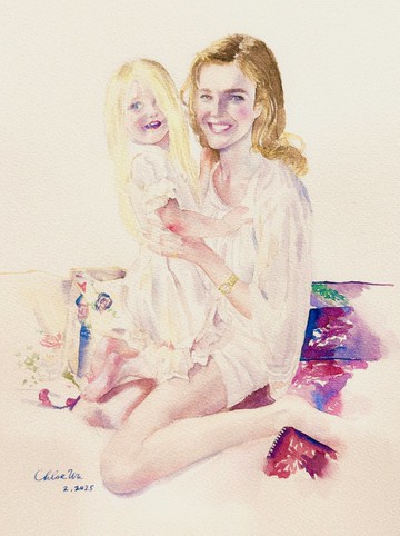 時尚插畫－訂製水彩肖像/雙人