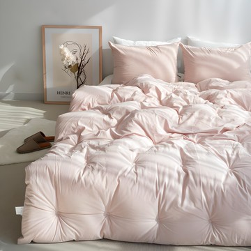 atonalo 休憩 純棉 60支 生物水洗 寬幅 薄被  粉色  Q (200 x 230cm)