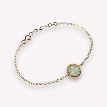 Halo【5月誕生石】綠寶石手鏈 / 14KGF / 天然石