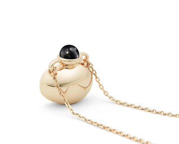 個性化刻字水瓶項鍊 黑碧璽花瓶吊墜 925純銀安芙蘭花瓶鎖骨鍊