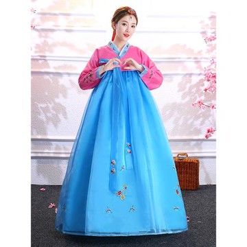 朝鮮服裝鮮族服女成人改良韓服韓國古裝民族舞蹈演出服大長今衣服