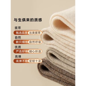 婷美壓力襪美腿塑型地板襪美拉德風過膝蓋保暖含羊毛百搭長筒襪